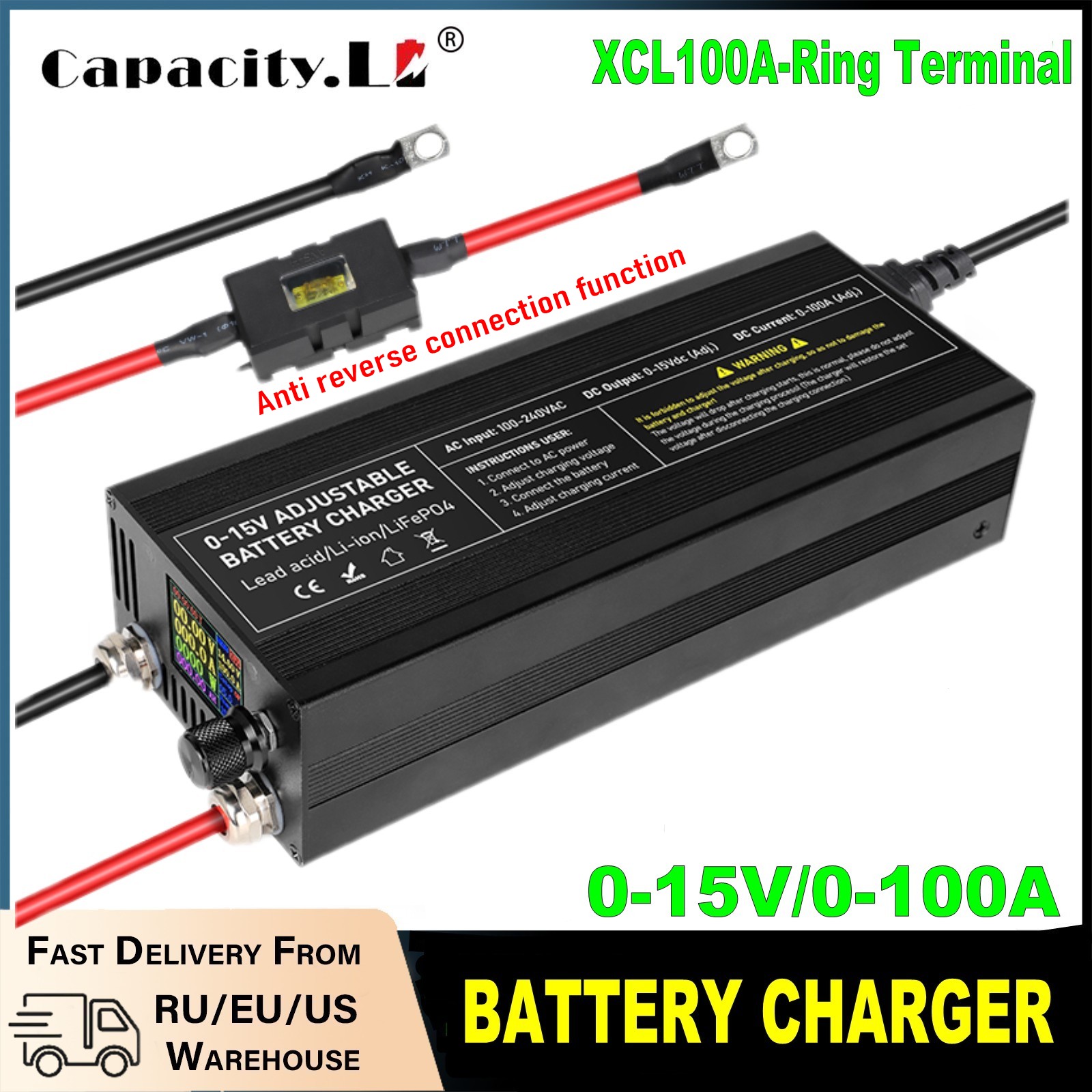 Bộ sạc pin có thể điều chỉnh d - đánh giá và giá 84V 20A Smart Charger