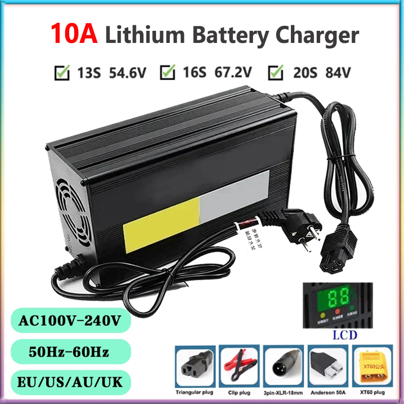 10A 48V 60V 72V Lithium Batter - đánh giá và giá 84V 20A Smart Charger