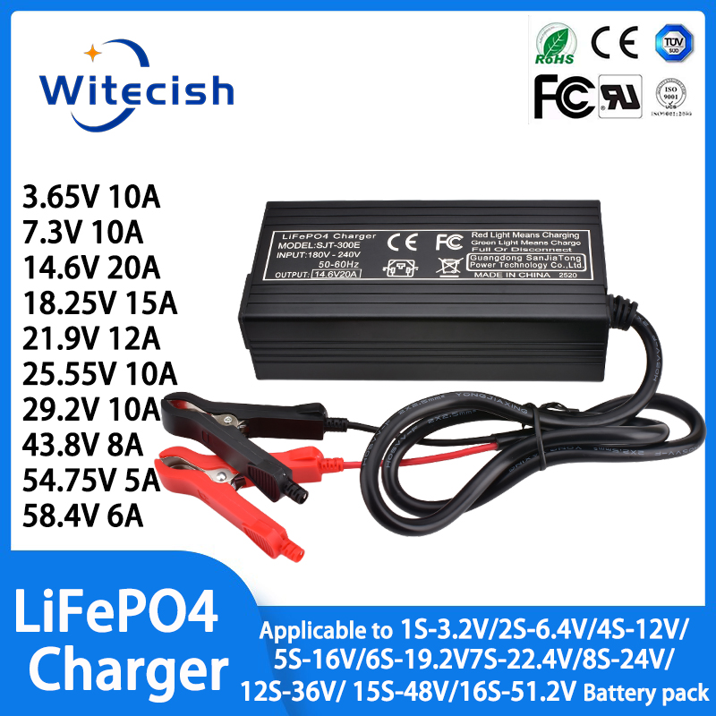 LiFepo4 Charger 3.65V 10A 7.3V - đánh giá và giá 84V 20A Smart Charger